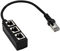 3-Pack RJ45 Ethernet Splitter Cable,RJ45 1 Male to