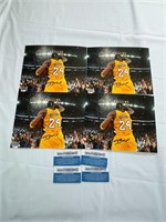 Lot of 4: Kobe Bryant Signed Photos w/COA's