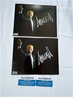 2 Donald Trump Autographed Photos With COA's