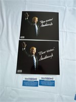 2 Donald Trump Signed Photos "Best Wishes" Inscrib