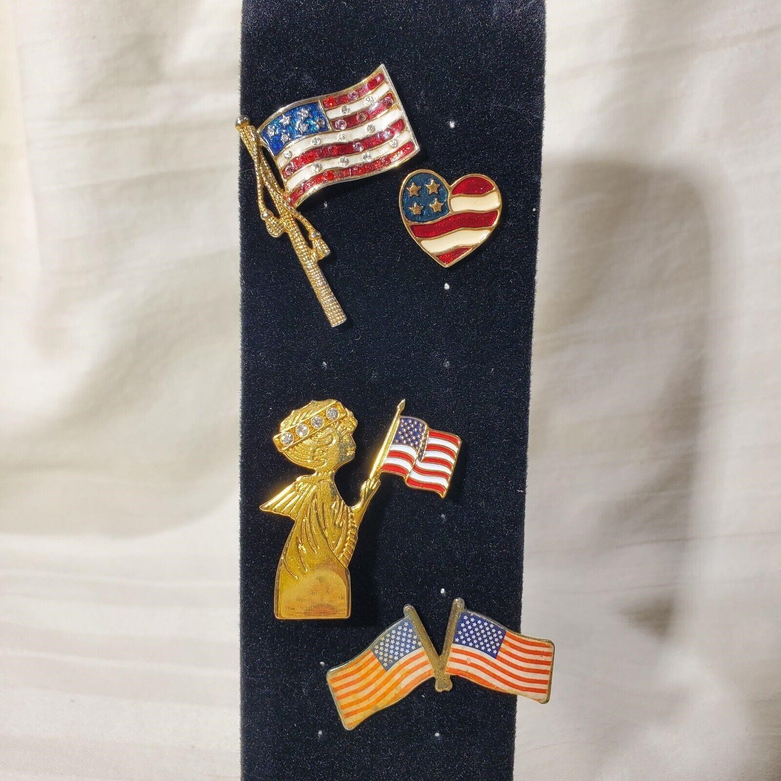 Lot of 4 Patriotic Pins