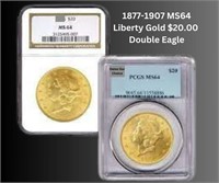 1877-1907 MS64 Liberty Gold $20.00 Double Eagle