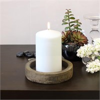 Stonebriar Tall 3x6 Inch Unscented Pillar Candles
