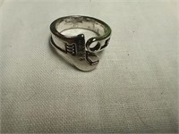 Silver Toned Adjustable Wrench Ring