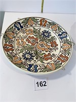 ART POTTERY PLATE W/ HOLDER SEE PHOTO BACK