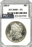 1882-S Morgan Silver Dollar MS-66 + PL