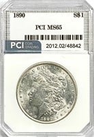 1890 Morgan Silver Dollar MS-65