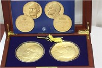 Barack Obama 24Kt Gold Plated Presidential Medals