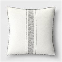 Oversized Placed Striped Square Throw Pillow