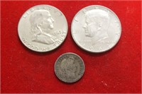 Lot of 3 90% Silver Coins