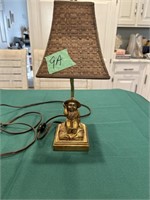 Gold guilded Asian small electric lamp
