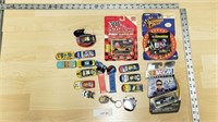 Lot of NASCAR Toy Cars and Pez Dispensers