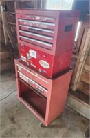 Three piece shop toolbox On Casters