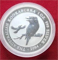 UNC Australia 2004 Kookaburra $1 .999 1 Oz BU