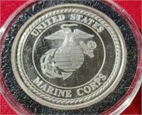 US Marine Corps One Troy Oz. .999 Fine Silver