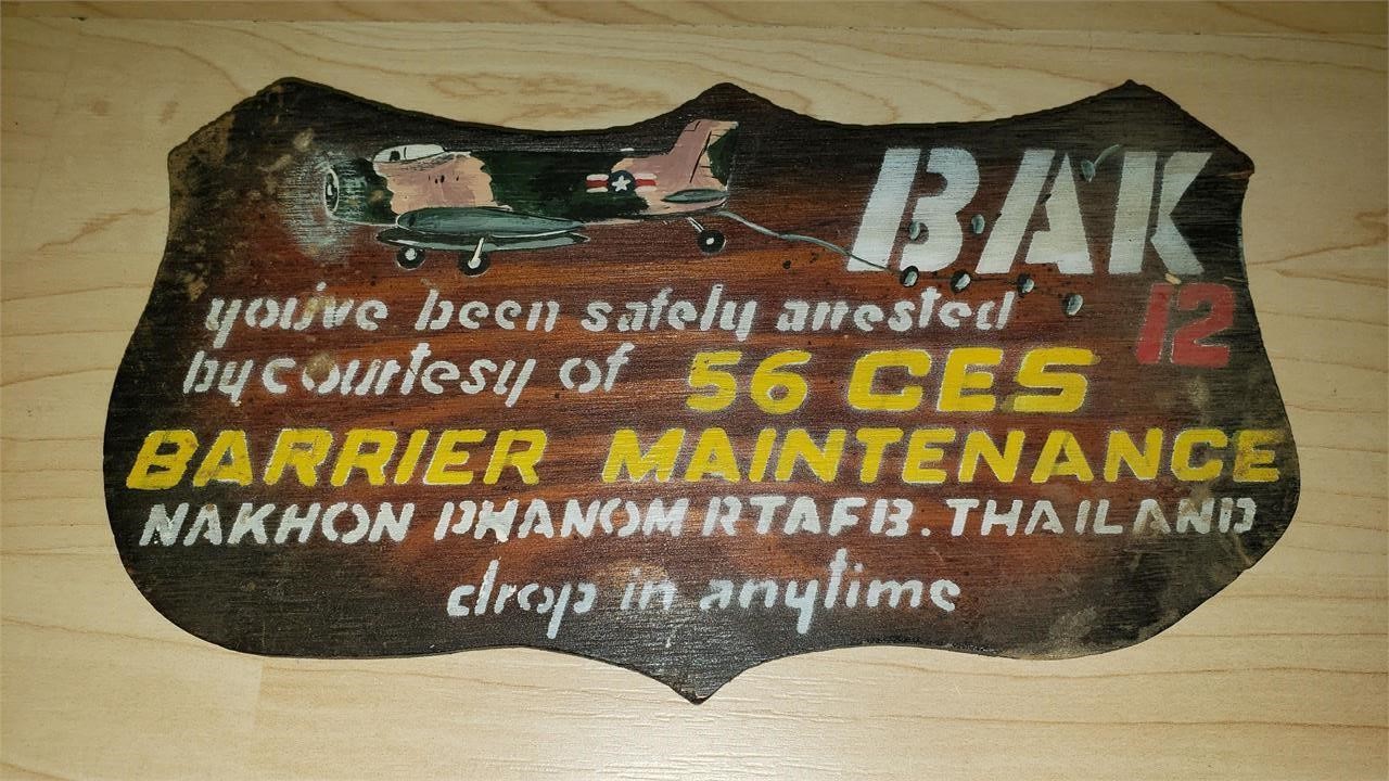 Vintage BAK 12 Sign Thailand,Military
