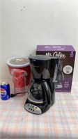 Mr Coffee maker & Beer Pong Bucket and Cups