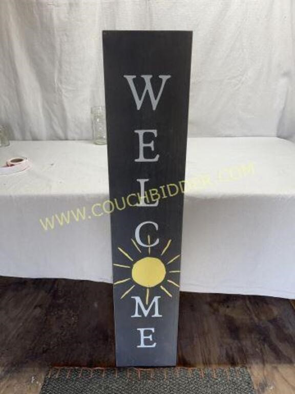 WELCOME yellow sun porch sign