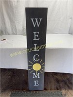 WELCOME yellow sun porch sign