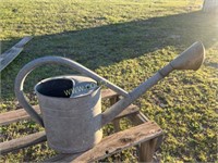 Large galvanized French watering can