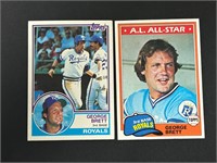 1981 & 83 Topps George Brett Cards
