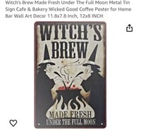 Witch's Brew Made  under The Full Moon Metal Tin