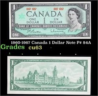 1960-1967 Canada 1 Dolalr Note P: 84A Grades Selec