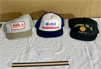 lot of 3 gas station trucker hats