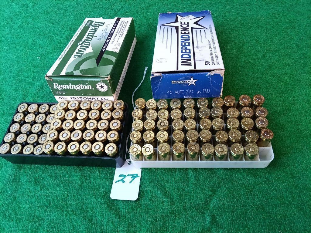 .45 AMMO  LOT  (APPROX 1 1/2  FULL)