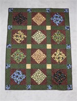 Hand Stitched Western Patchwork Quilt Signed