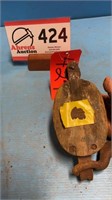 Wooden single sheave block pulley 8 X 9
