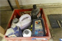Crate with garage chemicals