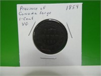 1859 Province Of Canada Large 1 Cent V G ,