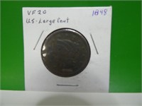 1848   U. S.  Large Cent  V F 20