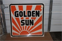Golden Sun tin sign
