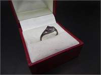 Sterling Silver Amethyst Ring Size 6