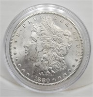 1880-CC Morgan Silver Dollar - AU