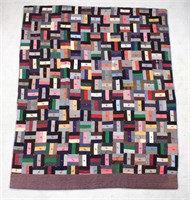 Vintage Hand Stitched Maze Quilt