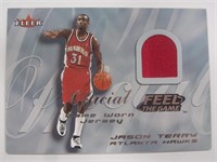 00 FLEER FEEL GAME WORN JERSEY JASON TERRY