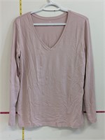 Pima Cotton Pink Long Sleeved Shirt (L)