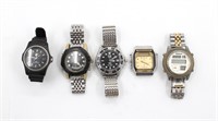 Lot (5) Mens Wrist Watches