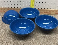 4-Blue enamel bowls