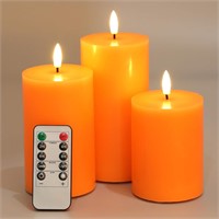 12Pcs Flameless Pillar Candles with Remote