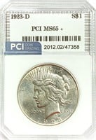 1923-D Silver Peace Dollar MS-65 +