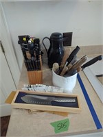 Lot Of Kitchen Knives Etc As Shown