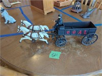 Cast Iron Coal Wagon Toy