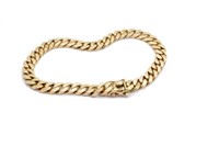 Vintage rosy gold Cuban chain bracelet