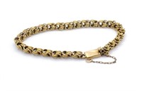 Mid C. yellow gold Byzantine chain bracelet
