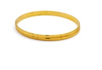 Two high carat gold bangles