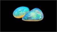Two loose Australian crystal opals